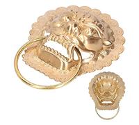 AKLOSIPY Maniglia Battente per Porta in Ottone Antico - Design Elegante a Conchiglia per Porta Laterale del Cortile in Legno, Facile Installazione e qualità Durevole