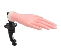 AKLOSIPY Mano per Esercitazione per Nail Art con Supporto Fisso, Manichino Pieghevole in Silicone per Esercitazione in Gel Acrilico, Modello Flessibile per di Unghie Finte per Studenti di Tecniche