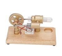 AKLOSIPY Modello di Motore Stirling con Illuminazione a LED Multicolore, Volano in Lega di Alluminio, Giocattolo Educativo per l'insegnamento e la Dimostrazione della Fisica