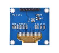 AKLOSIPY Modulo Display da 0,3 Pollici 128x64 IIC Schermo Seriale Blu Driver Compatibile con 3, V 5 V Ampio Voltaggio Alto Contrasto Basso Consumo Energetico per Elettronica Fai da Te