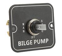 AKLOSIPY Pannello Interruttori di Controllo Pompa di Sentina - Spegnimento Automatico Manuale in Alluminio Illuminato per Barche 12/24 V, Installazione Migliorata e Semplice