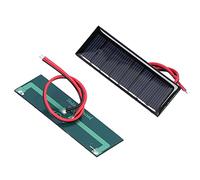 AKLOSIPY Pannello Solare Portatile in Polisilicio da 2 Pezzi 0,2 W 4 V con Cavo Elettronico per Progetti Domestici e attività Fai da Te 75x25 Mm