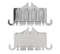 AKLOSIPY Parti di Ricambio in Metallo per Ponte per Basso Elettrico a 4 Corde con Viti per una Facile Installazione e Finitura Lucida - (SILVER)