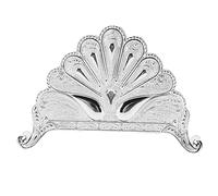 AKLOSIPY Porta Tovagliolo Elegante con Design di Pavone in Metallo, Elegante Distributore di Tessuti per Uso da Tavolo, per Arredamento per la Casa e per Ufficio, Oro (SILVER)