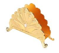 AKLOSIPY Porta Tovagliolo Elegante con Design di Pavone in Metallo, Elegante Distributore di Tessuti per Uso da Tavolo, per Arredamento per la Casa e per Ufficio, Oro (GOLD)