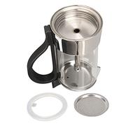 AKLOSIPY Pot Glass Top in Acciaio Inossidabile Mattista di caffè Italiano per 4 Tazze, Versatili e Sicuri e Amanti del caffè Ideali