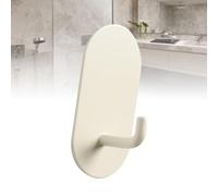 AKLOSIPY Punch-Gancio Autoadesivo Montato a Parete, Ferro, Gancio Singolo per e Bagno, Design per Risparmiare Spazio in Crema (crema)