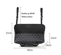 AKLOSIPY Rete Portaoggetti per Auto Versatile con Barriera per Animali Domestici e Installazione Rapida per Box Sul Bracciolo Anteriore - Ideale per il Controllo del Disordine dell'Auto e (BLACK)