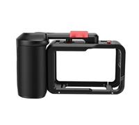 AKLOSIPY Rig Video Protettivo in Metallo con Gabbia per Fotocamera con Estensione per Slitta Fredda con Maniglia Laterale Antiscivolo per ACTION 4