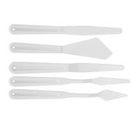 AKLOSIPY Set da 5 pezzi per artisti - Spatola in plastica per pittura a olio, impugnatura ergonomica e strumento artistico portatile per professionisti