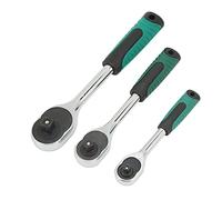 AKLOSIPY Set di Chiavi a Cricchetto Trattate Termicamente da 3 Pezzi, 24 Denti, con Design per Riparazioni Auto e Applicazioni di Servizio