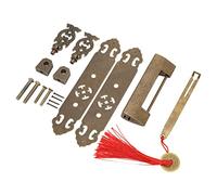 AKLOSIPY Set di Maniglie per Lucchetti Antichi Cinesi in Ottone Vintage retrò per Scatole di Gioielli, Cassette degli Attrezzi, Regalo