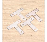 AKLOSIPY Set di Piastre di Collegamento per Profili in Alluminio da 10 Pezzi per Estrusione di Alluminio 20x20mm Serie 2020 - Acciaio Al Carbonio Tipo L Tipo T Elementi di Fissaggio per Tavoli da