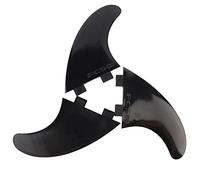 AKLOSIPY Set di Pinne di Tavola da Surf G5-3pcs, Accessorio Leggero e Flessibile per Corto e Longboard, per Le Condizioni di Surf (Black)