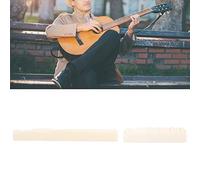 AKLOSIPY Set di Selle per Capotasti per Chitarra in Osso di Mucca di Alta qualità per Chitarra a 6 Corde - Sostituzione per una Migliore qualità del Suono e Decorazioni Estetiche