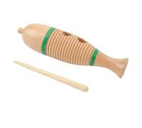 AKLOSIPY Strumento a Percussione in Legno Guiro a Forma di Pesce con Bacchetta Ritmica per Bambini e Adulti - per l'educazione Musicale e le Celebrazioni