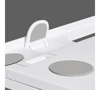 AKLOSIPY Supporto per Laptop con Altezza 8 Marce, Supporto di Raffreddamento Portatile a 360 Gradi per Laptop da 10-17 Pollici, Notebook Ergonomico in Silicone Antiscivolo per i Viaggi (WHITE)