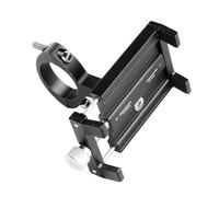 AKLOSIPY Supporto per Telefono da Ciclismo per Manubrio - Sicuro 3,5-.Supporto per Smartphone da Pollici con Anelli Distanziatori, Articolazione Antiurto, Finitura Anodizzata Rossa - Compatibile