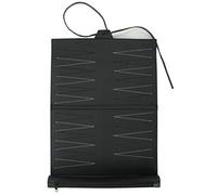 AKLOSIPY Tabellone Portatile con Scacchiera in Pelle PU - Set da Viaggio da Viaggio su Due Lati per Scacchi e Scacchi, Include Chiusura Magnetica, Dadi, Dama e Scomparto Portaoggetti (Come mostrato)