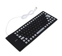 AKLOSIPY Tastiera Silenziosa Silenziosa Silenziosa, a Sbiadimento, USB a Touch Morbido Cablato con Ioni di Colore Vibr (#3)