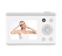 AKLOSIPY Telecamera Digitale a Doppia Lente da 64 MP 1080p Telecamera HD con Visualizzazione di Selfie a Lutto a Led da 2,4 Pollici per i Principianti Adolescenti Fotografie di Viaggio (WHITE)