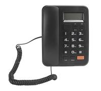 AKLOSIPY Telefono da Scrivania con Filo con ID a Doppio Chiamante, Suonerie Personalizzate e Allarmi per l'uso Domestico o in Ufficio