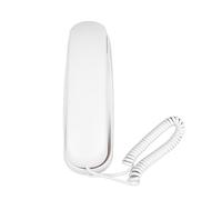AKLOSIPY Telefono Montato a Parete con Suono Chiaro | Telefono di Rete Fisso per Casa, Hotel e Ufficio, Design Bianco Che Salva Spazio (WHITE)