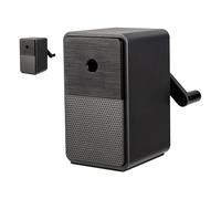 AKLOSIPY Temperamatite a Manovella con 5 Livelli e Scatola per Trucioli di Grande capacità, Design Incisivo del Piano Cottura per la Casa, la Scuola d'arte, Portatile (BLACK)