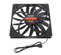 AKLOSIPY Ventola della Custodia PWM a 4 Pin Ultra Sottile da 140 Mm con 15 Lame, Cuscinetto MFDB, a Basso Rumore 31DBA, Facile Installazione per Il Raffreddamento per PC (Black)