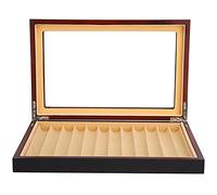 AKLOSIPY Vetrina per Penna Stilografica in Legno a 12 Cifre con Parte Superiore in Vetro per Riporre Elegantemente la Penna e Confezione