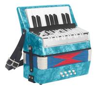 AKLOT Fisarmonica per pianoforte a 17 tasti, fisarmonica leggera per bambini, fisarmonica in celluloide, tono più luminoso e puro rispetto alla plastica, design resistente con copertura in metallo per