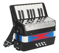 AKLOT Fisarmonica per pianoforte a 17 tasti, fisarmonica leggera per bambini, fisarmonica in celluloide, tono più luminoso e puro della plastica, copertura in metallo resistente con cinghie, manuale