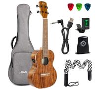 AKLOT Ukulele in acacia da 23 pollici (elettrico)