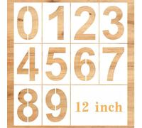 AkNebriax Set di stencil da 0 a 9 grandi numeri, 10 pezzi,numero Stencils, cartello stradale, modelli digitali per dipingere fai da te, cassetta postale, parcheggio, porta.(12inch)