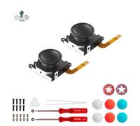 AKNES GuliKit TMR Joysticks Kit di Riparazione per Switch OLED/Switch/Switch Lite JoyCon, No Drift Magnetic Stick di Ricambio per Joycon, con Strumenti di riparazione, 4 Colori Tappi Stick - 1 Paio