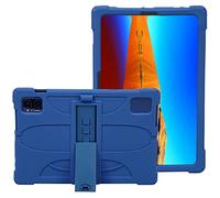 AKNICI 10 Pollici Silicone Custodia Cover per TECLATS M50HD/TECLATS M50/TECLATS M50 Pro/TECLATS M40 Plus/TECLATS P30S/TECLATS P40HD/Blackview Tab12 Pro/OSCAL Pad 10, Portamatite e Tracolla, Blu Scuro