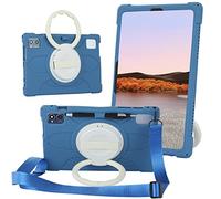 AKNICI 10 Pollici Silicone Custodia Cover per TECLATS M50HD/TECLATS M50/TECLATS M50 Pro/TECLATS M40 Plus/TECLATS P30S/TECLATS P40HD/Blackview Tab12 Pro/Tab 7 Pro/OSCAL Pad 10, Tracolla, Blu Scuro