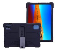 AKNICI - Cover in silicone per TECLAST M50HD/TECLAST M50/TECLAST M50 Pro/TECLAST M40 Plus/TECLAST P40HD/TECLAST P30S/Blackview Tab 12 Pro/Blackview Tab 7 Pro/OSCAL Pad 10, tracolla, colore: Nero