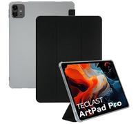 AKNICI Custodia Cover per TECLAST Artpad Pro Tablet 12.7 Pollici, Custodia PU Pelle Ultra Sottile Leggero in Tri-Fold con Auto Svegliati/Sonno Retro in Morbido TPU, Nero