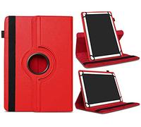 AKNICI Custodia Rigida Universale per Tablet da 10-10,1 Pollici Samsung Galaxy FACETEL TOSCIDO TECLAST HUAWEI Mediapad YESTEL realme PRITOM YOTOPT LNMBBS GOODTEL BENEVE CHUWI SUMTAB, Rosso