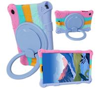 AKNICI Custodia Silicone per ALLDOCUBE iPlay 50 Mini Pro/ALLDOCUBE iPlay 50 Mini Tablet 8,4 Pollici, Protettiva Cover con 360° Supporto Rotante e Tracolla/Maniglia/Penna Holder, Rosa Viola