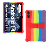 AKNICI Custodia Silicone per Blackview Tab 16 Pro Android 14 Tablet 11 Pollici, Protettiva Cover con Supporto Integrato per Blackview Tab 16 Pro Android 14 Tablet 11 Pollici, Arcobaleno