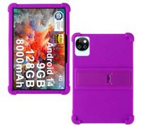 AKNICI Custodia Silicone per DOOGEE T10W/DOOGEE T10 Plus/DOOGEE T10 PRO/DOOGEE T10/DOOGEE T10S/DOOGEE U10/DOOGEE U10 PRO/DOOGEE U9 Tablet 10 Pollici, Protettiva Cover con Supporto Integrato, Viola