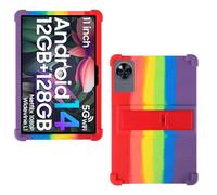 AKNICI Custodia Silicone per DOOGEE U11/ Blackview Tab90 Wifi/Blackview Tab9 Wifi/Blackview Tab90 Tablet 11 Pollici, Protettiva Cover con Supporto Integrato per DOOGEE U11, Arcobaleno