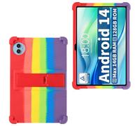 AKNICI Custodia Silicone per DOOGEE U11 / DOOGEE U11 PRO 2025 Tablet 11 Pollici, Protettiva Cover con Supporto Integrato per DOOGEE U11/DOOGEE U11 PRO, Arcobaleno