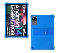 AKNICI Custodia Silicone per DOOGEE U11/ DOOGEE U11 Pro/Blackview Tab90 Wifi/Blackview Tab9 Wifi/Blackview Tab90 Tablet 11 Pollici, Protettiva Cover con Supporto Integrato, Blu