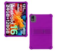 AKNICI Custodia Silicone per DOOGEE U12 Tablet 12 Pollici, Protettiva Cover con Supporto Integrato per DOOGEE U12 Tablet 12 Pollici, Viola