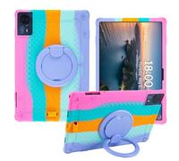 AKNICI Custodia Silicone per TECLAST T65 MAX 2K Tablet-13-Pollici, Protettiva Cover con 360° Supporto Rotante e Maniglia/Penna Holder/Penna Holder per TECLAST T65 MAX, Pink Viola