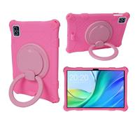AKNICI Custodia Universale Silicone per TECLAST M50 / TECLAST M50HD / TECLAST M50 Pro Tablet 10.1 Pollici, Protettiva Cover con 360° Supporto Rotante e Maniglia/Penna Holder, Rosa