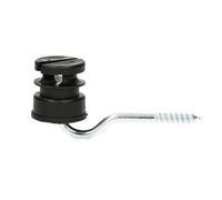 AKO Isolatore a fessura ROBUST, 25 pezzi, nero 5,3 mm - con filettatura per legno - resistente ai raggi UV